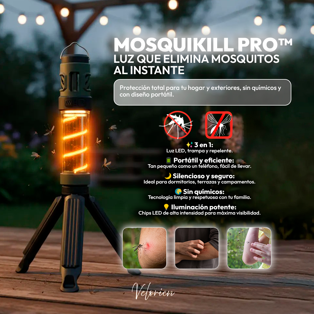 MosquiKill Pro™ - Dile adiós a los mosquitos este verano con la lampara repelente 3 en 1